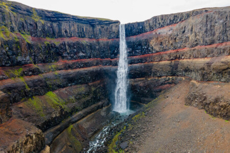 Hengifoss waterfall
