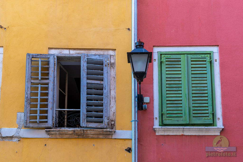 Houses and windows in Rovinj