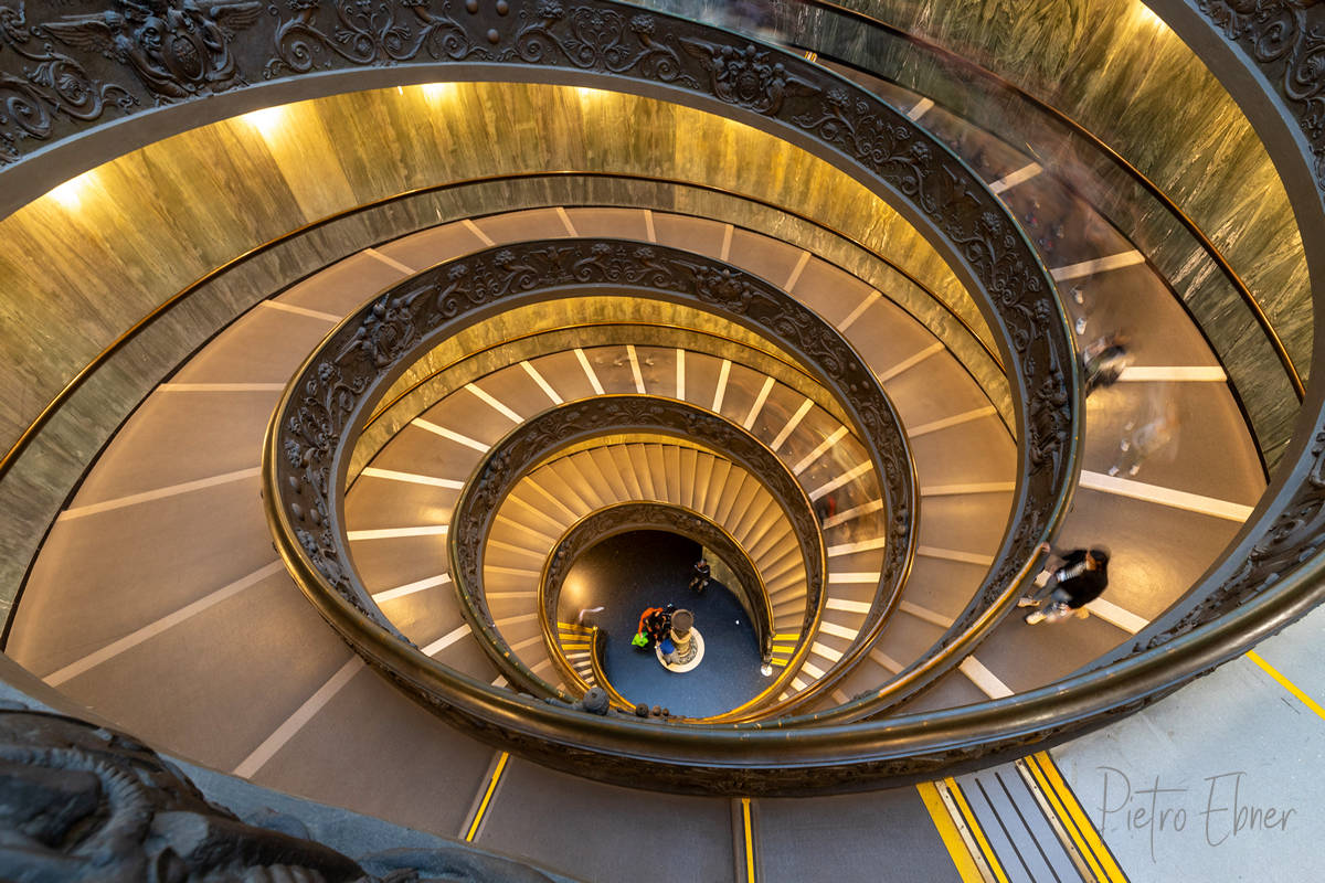 La scalinata elicoidale dei musei vaticani