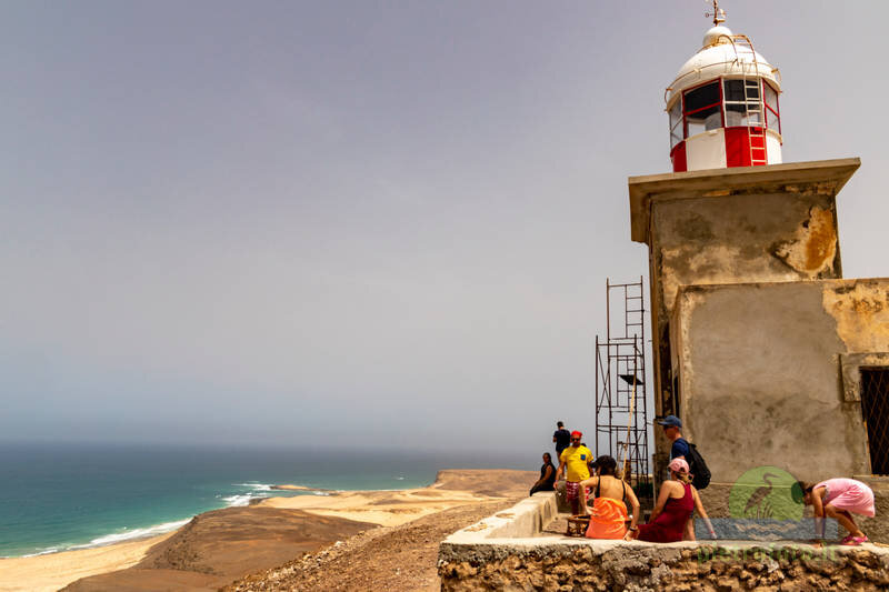 Visiting a lighthouse in Boa Vista Cape Verde