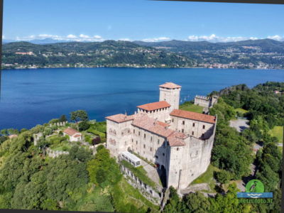 La rocca di Angera dal drone