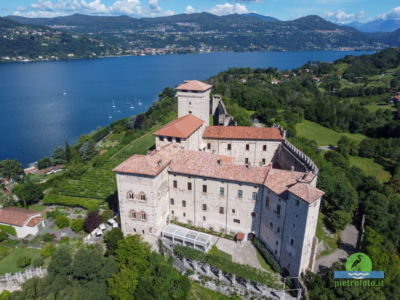 La rocca di Angera dal drone