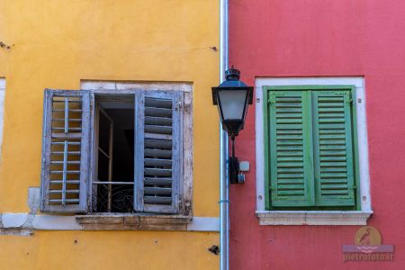 Houses and windows in Rovinj