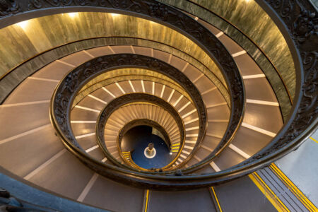 La scalinata elicoidale dei musei vaticani