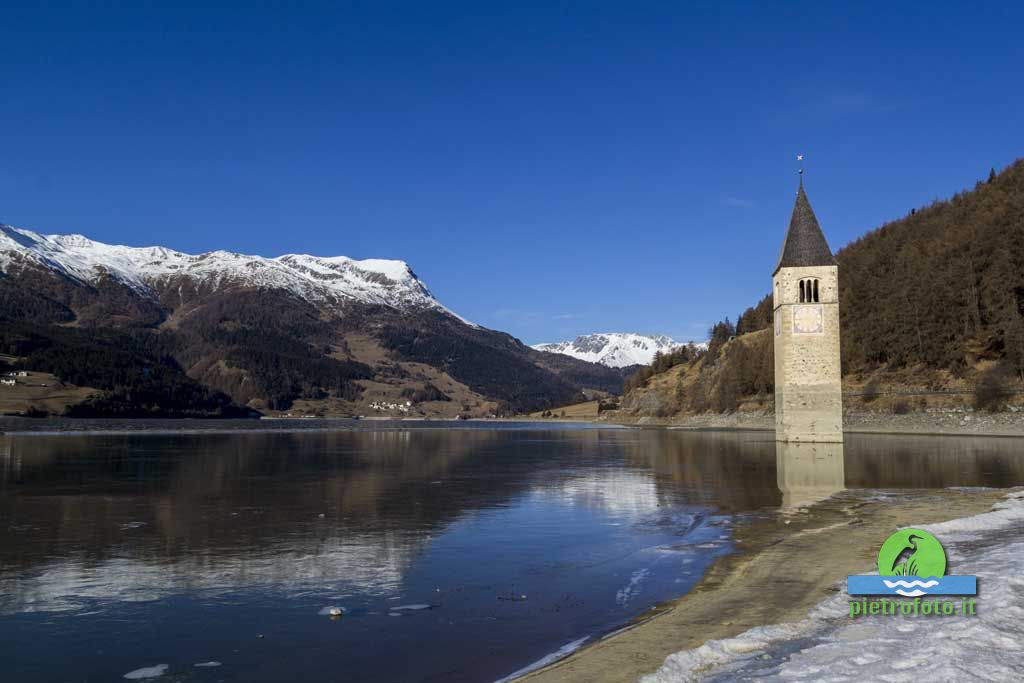 Submerged bell tower of Resia