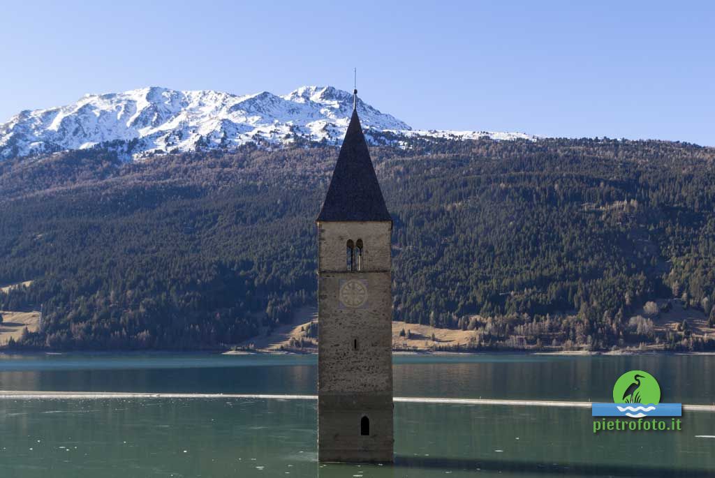 Submerged bell tower of Resia