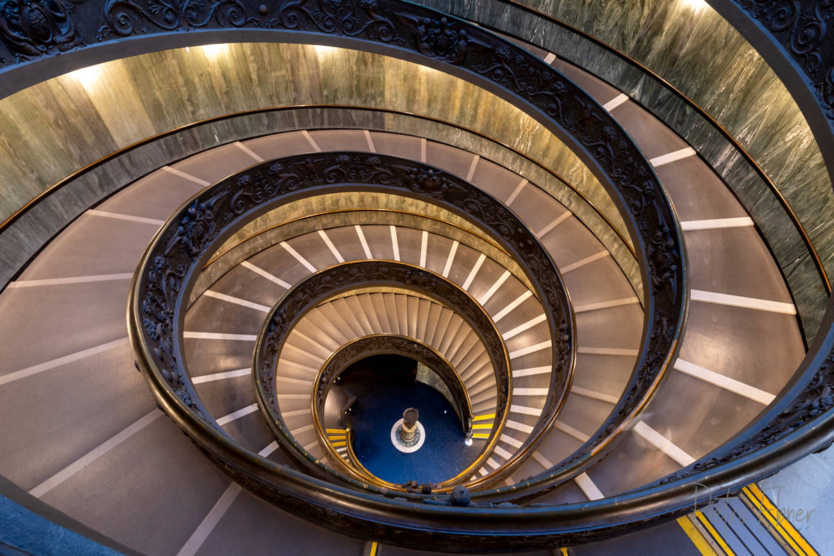 La scalinata elicoidale dei musei Vaticani