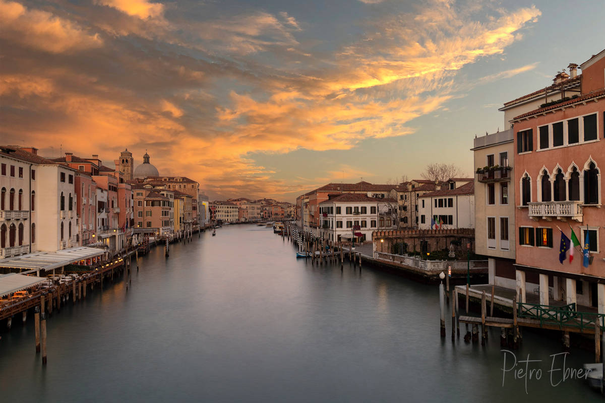 Sunset in venice Canal Grande